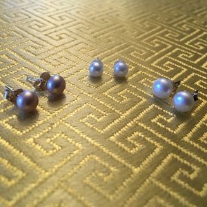 Pearl post earings for girls